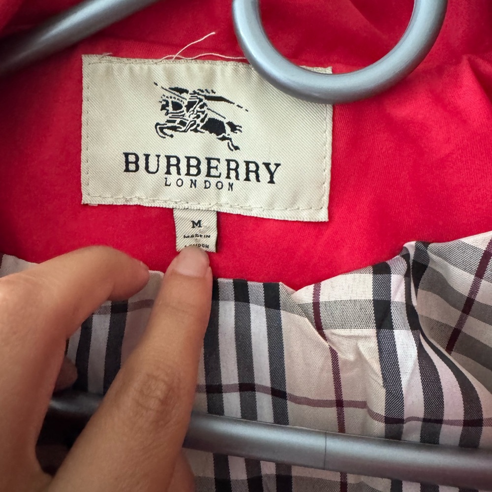 Burberry red coat - authentic